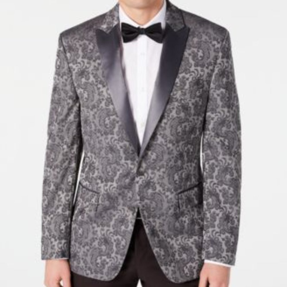 GREY PAISLEY BLAZER 42 REG